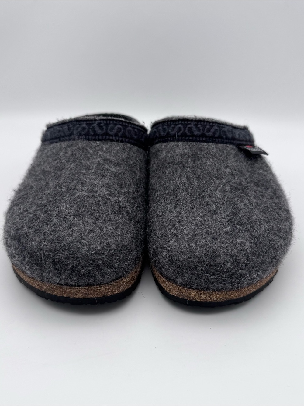 Stegmann Original 108 Gray Wool Clogs Cork Sole Women US 7 EUC - Picture 3 of 10